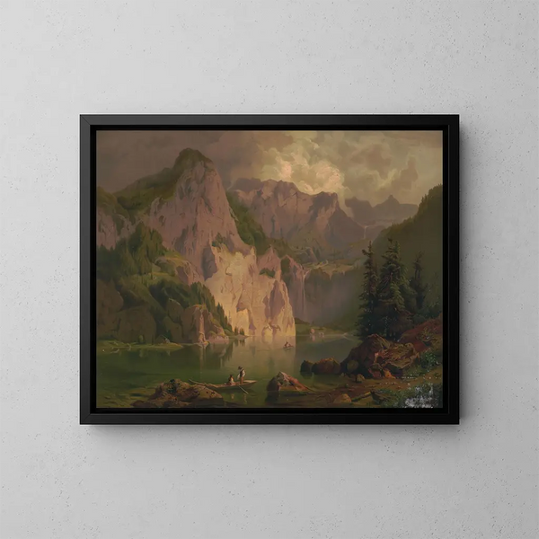 Lago Obersee vicino a Berchtesgaden - J.C. Berke — quadro incorniciato alla parete