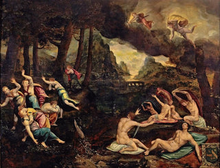 Apollo e Artemide che uccidono i figli di Niobe - J Charbonnier — vista dell’opera