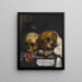 Nature morte di vanità - J. Falk — quadro incorniciato alla parete