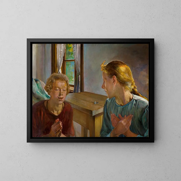 Annunciazione - Jacek Malczewski — quadro incorniciato alla parete