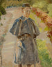 Schizzo di un ragazzo nel giardino, figlio dell'artista Rafa - Jacek Malczewski — vista dell’opera