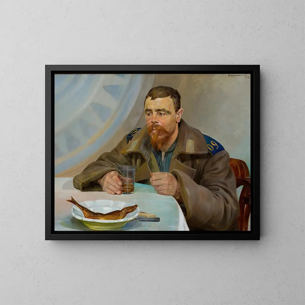 Esilio, sezione destra del trittico - Jacek Malczewski — quadro incorniciato alla parete