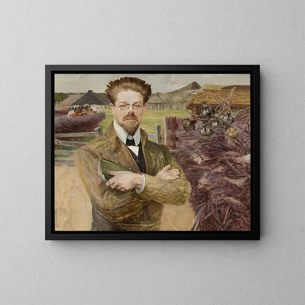 Ritratto di Władysław Reymont - Jacek Malczewski — quadro incorniciato alla parete