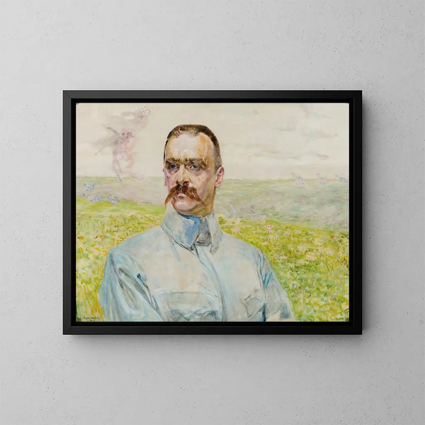 Ritratto del brigadiere Józef Piłsudski - Jacek Malczewski — quadro incorniciato alla parete