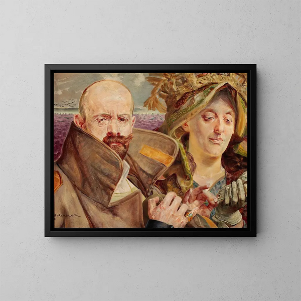 Autoritratto con mia moglie - Jacek Malczewski — quadro incorniciato alla parete