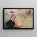 Autoritratto con una strada polacca - Jacek Malczewski — quadro incorniciato alla parete
