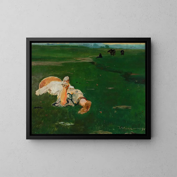 Fille de berger dans un pré - Jacek Malczewski — quadro incorniciato alla parete