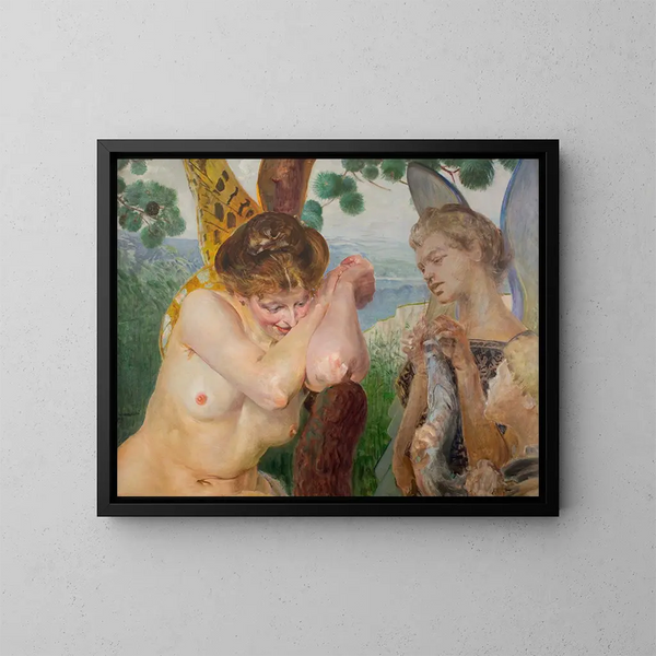 Tobias e un'arpia - Jacek Malczewski — quadro incorniciato alla parete