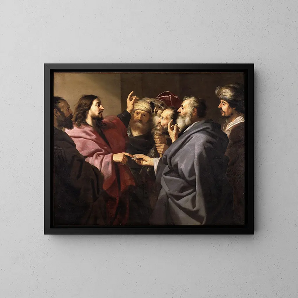 L'Offrande à la monnaie - Jacob Adriaensz Backer — quadro incorniciato alla parete