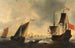 Navi e Barche Olandesi in Mare con una Città in lontananza - Jacob Adriaensz Bellevois — vista dell’opera