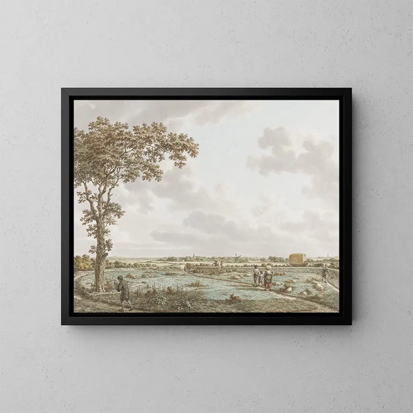La vista del Tafelberg dal cimitero di Sint-Jans a Laren - Jacob Cats — quadro incorniciato alla parete