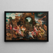Saül e la strega di Endor - Jacob Cornelisz van Oostsanen — quadro incorniciato alla parete