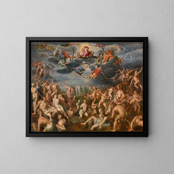Il Giudizio Universale - Jacob de Backer — quadro incorniciato alla parete