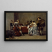 Tre uomini e una donna in un interno - Jacob Duck — quadro incorniciato alla parete