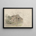 Casa di contadini con alberi a Delden - Jacob Ernst Marcus — quadro incorniciato alla parete