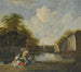 Paesaggio fluviale con pescatori - Jacob Esselens — vista dell’opera
