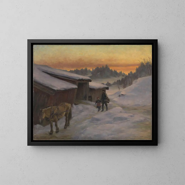 Una fattoria a Lysaker - Jacob Glersen — quadro incorniciato alla parete