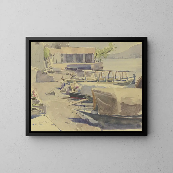 Port du lac de Garde - Jacob Happ — quadro incorniciato alla parete