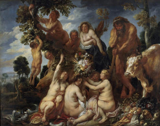 Jacob Jordaens - Achelous Defeated by Hercules The Origin of the Cornucopia Allegory of Fruitfulness.webp