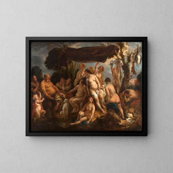 Il riposo di Diana - Jacob Jordaens — quadro incorniciato alla parete