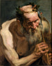 Vecchio satiro con una flauto - Jacob Jordaens — vista dell’opera