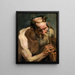 Vecchio satiro con una flauto - Jacob Jordaens — quadro incorniciato alla parete