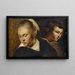 Studio di volti - Jacob Jordaens — quadro incorniciato alla parete