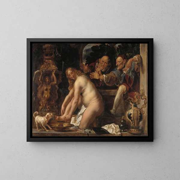 Susanne et les vieillards - Jacob Jordaens — quadro incorniciato alla parete