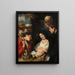 L'Adorazione dei pastori - Jacob Jordaens — quadro incorniciato alla parete