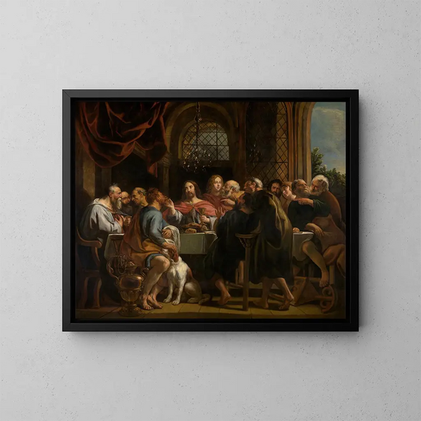 L'Ultima Cena - Jacob Jordaens — quadro incorniciato alla parete
