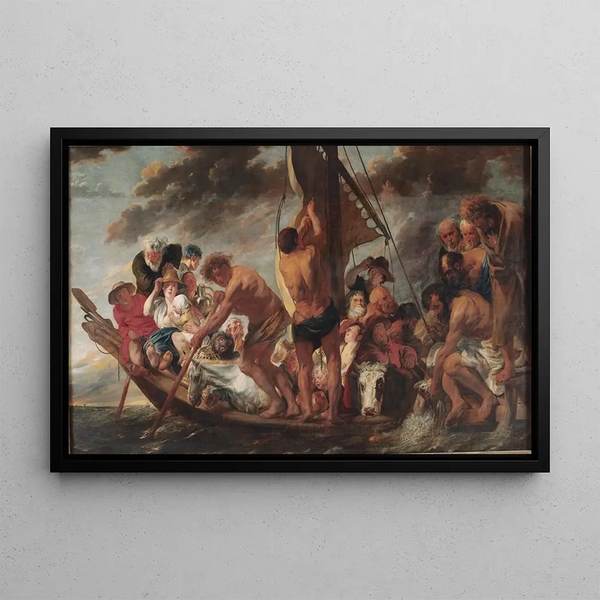 Jacob Jordaens - The Tribute Money Peter Finding the Silver Coin in the Mouth of the Fish Also called The Ferry Boat to Antwerp.webp