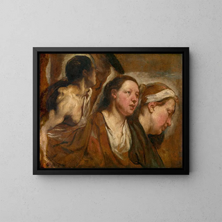 Jacob Jordaens - Two Female Heads and Torso of a Warrior.webp