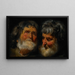 Due studi della testa di un uomo anziano - Jacob Jordaens — quadro incorniciato alla parete