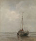 Bateau da pesca con prua bombata sulla spiaggia di Scheveningen - Jacob Maris — vista dell’opera