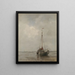 Bateau da pesca con prua bombata sulla spiaggia di Scheveningen - Jacob Maris — quadro incorniciato alla parete