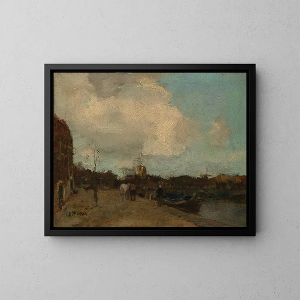 Bord du canal - Jacob Maris — quadro incorniciato alla parete