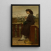 Fille tricotant sur un balcon Montmartre - Jacob Maris — quadro incorniciato alla parete