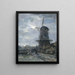 Mulino alla luce della luna - Jacob Maris — quadro incorniciato alla parete