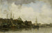 Paesaggio urbano con una chiesa a cupola - Jacob Maris — vista dell’opera