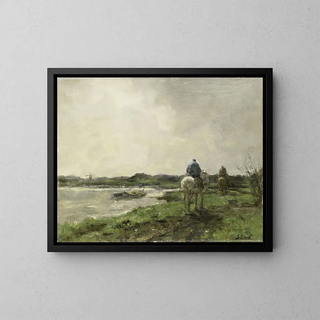 Chemin de halage - Jacob Maris — quadro incorniciato alla parete