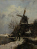 Mulino a vento vicino a un ruscello in inverno - Jacob Maris — vista dell’opera