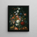 Natura morta di fiori in un vaso su un davanzale di pietra con un'orecchio di mais e una lumaca - Jacob Rootius — quadro incorniciato alla parete