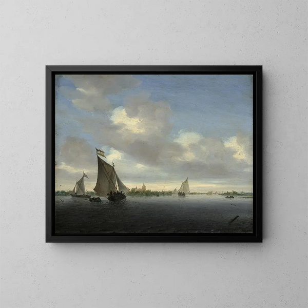 Marine - Jacob Salomonsz van Ruysdael — quadro incorniciato alla parete