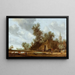 La halte à l'auberge - Jacob Salomonsz van Ruysdael — quadro incorniciato alla parete