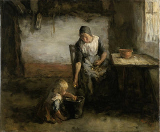Jacob Simon Hendrik Kever - Woman Peeling Potatoes.webp