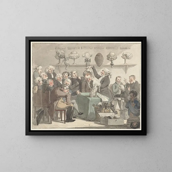 Gli uomini che provano parrucche - Jacob Smies — quadro incorniciato alla parete