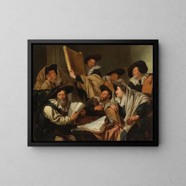 Discussione rabbinica - Jacob Toorenvliet — quadro incorniciato alla parete