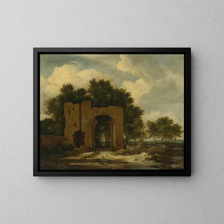 Jacob van Ruisdael - A Ruined Castle Gateway Possibly The Archway Of Huis Ter Kleef.webp