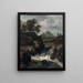 Una cascata - Jacob van Ruisdael — quadro incorniciato alla parete