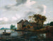 Chiusa e fascina di fieno ai margini di un fiume - Jacob van Ruisdael — vista dell’opera